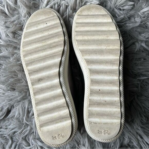 Coach Tea Rose Floral Embellished Metallic Leather Sneakers womens shoe size 9 B - Picture 11 of 13